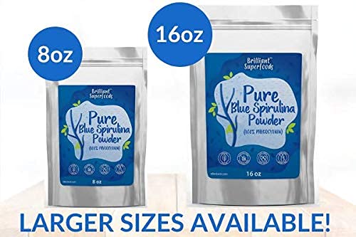 Ellie's Best Organic Blue Spirulina Powder (Phycocyanin Extract) - 2.11 oz, 60 Servings - Odorless - Vegan, Non-GMO, Gluten-Free, Dairy-Free - Organic Food Coloring - for Smoothies & Protein Drinks