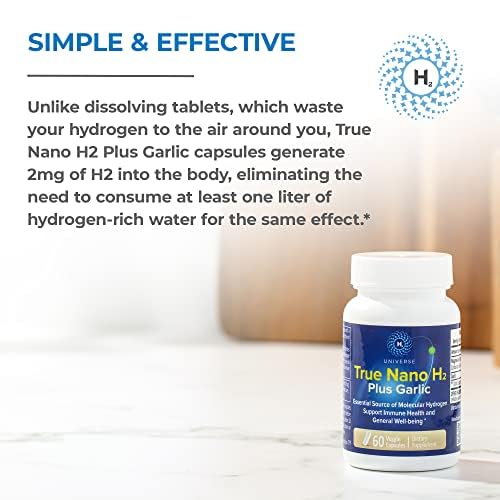 H2 Universe True Nano H2 with Garlic, 60 Capsules