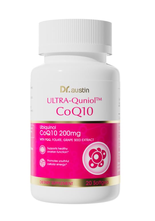 DR.AUSTIN CoQ10 200mg Ubiquinol Capsule with PQQ, Grape Seed Extract & Folate, 20 Count