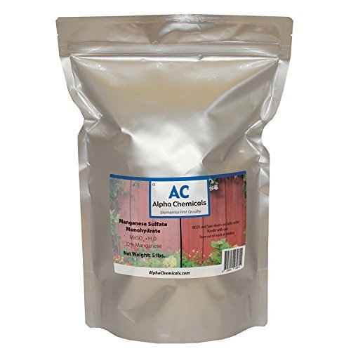 Alpha Chemicals Manganese Sulfate Monohydrate 32% Mn Powder, 5 Pounds