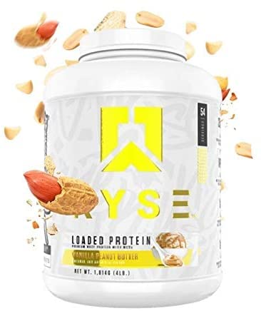 RYSE Up Supplements Ryse Loaded Protein Vanilla Peanut Butter Whey Protein Powder, 64 Servings