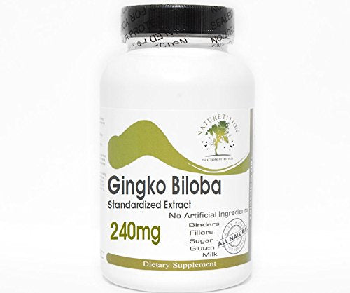Naturetition Supplements Ginkgo Biloba Standardized Extract 240mg 24% Glycosides Capsules, 1 Count