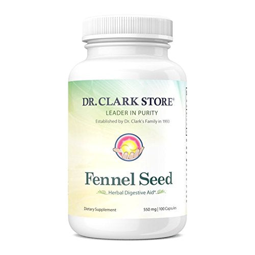 Dr Clark Store Fennel Seed 550 mg Capsules, 100 Capsules