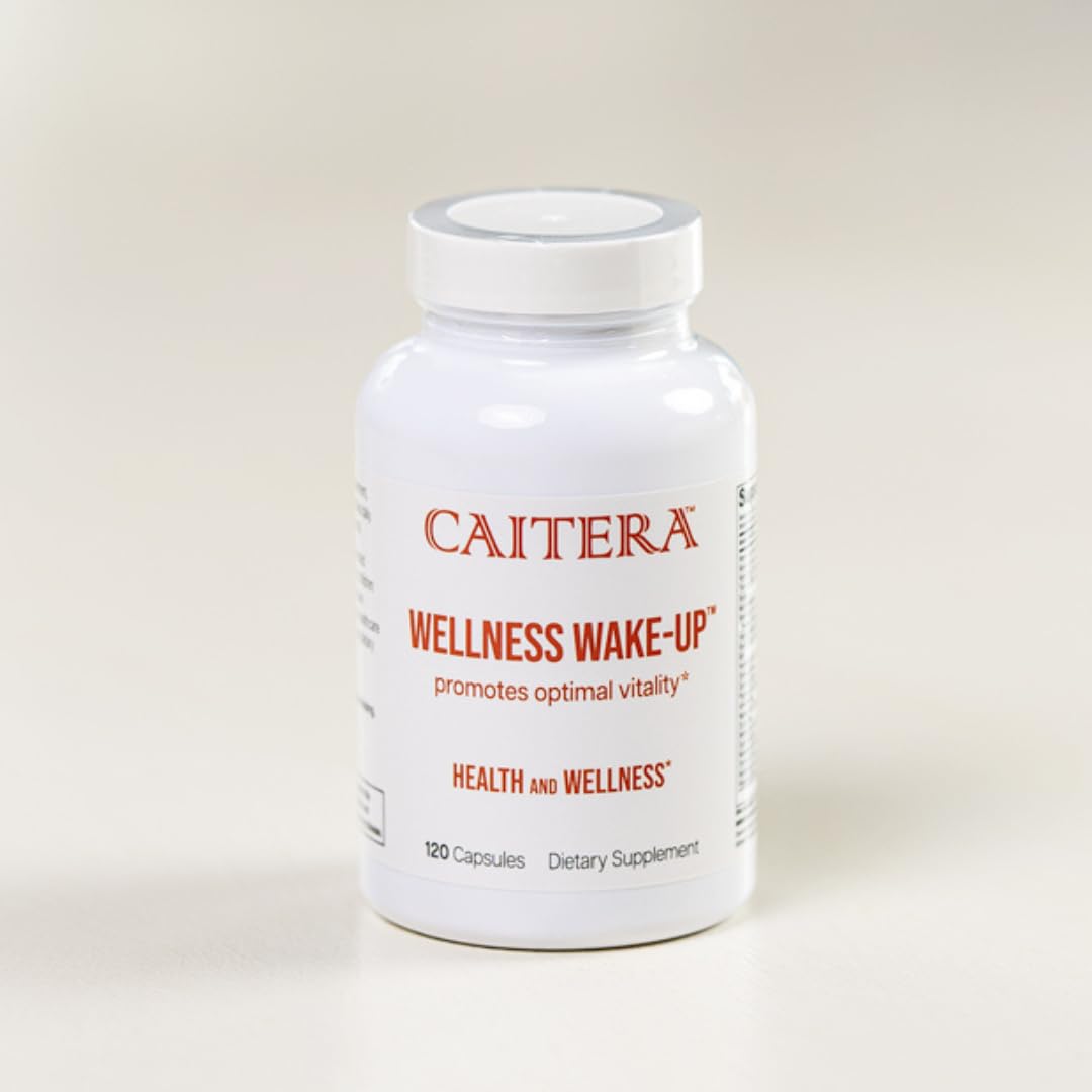 Caitera Wellness Wake-Up 6-in-1 Dietary Supplement for Men/Women, 120 Capsules