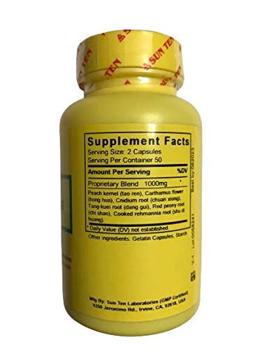 Seven Forests Tao Hong Si Wu Tang Capsules 100 Count
