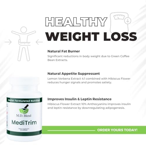 M.D. Blend MediTrim Energy Supplements Capsule 90 Count