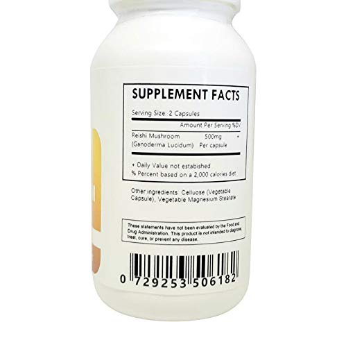 Herbal Island Reishi Mushroom Capsules 1 Count