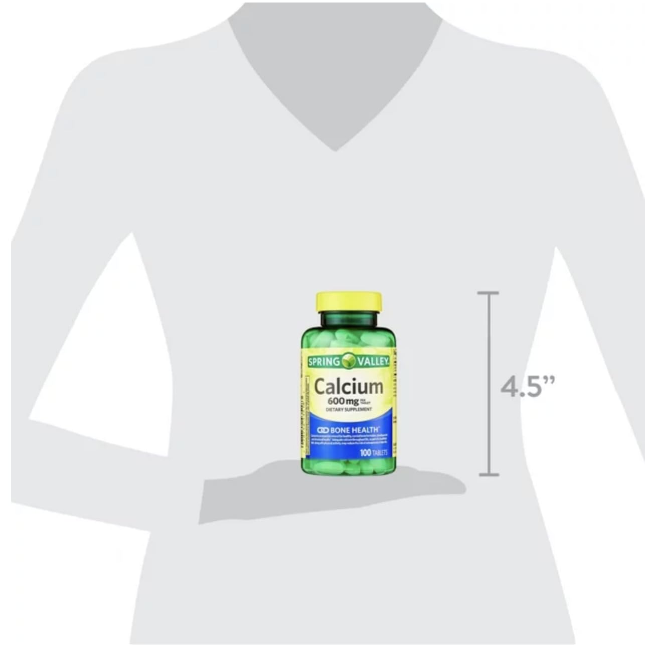 Spring Valley Calcium 600 mg Tablets, 200 Total Coated Tablets