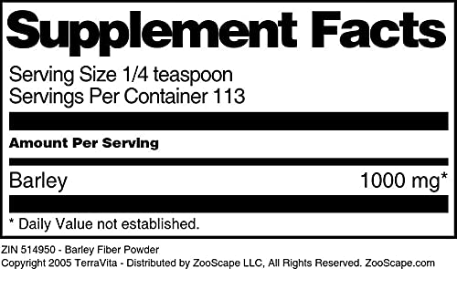 Terravita Barley Fiber Powder 12 oz