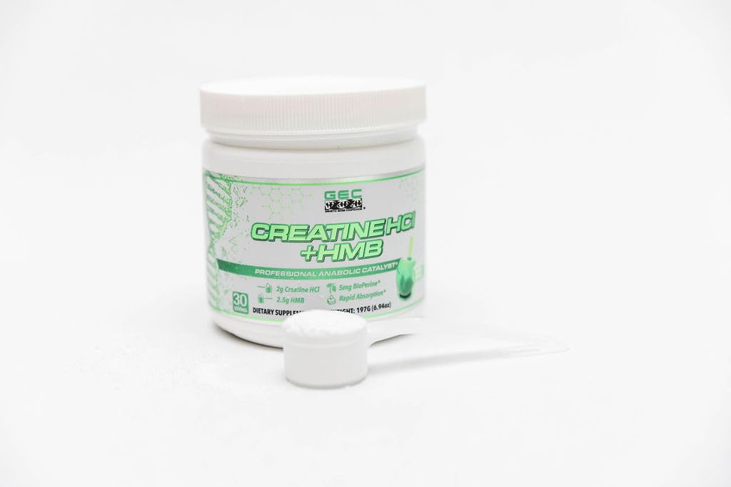 Genetic Edge Compounds Creatine HCl + HMB for Athletes – Performance & Recovery Formula – Powder, 6.94 oz