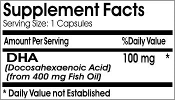 Naturetition Supplements DHA Fish Oil 100mg (Emulsified Dry) 100 Capsules
