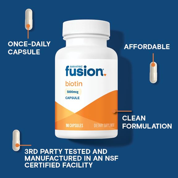 Bariatric Fusion Biotin 5000mcg Capsules 90 Count