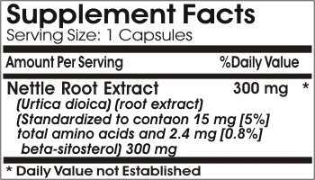 Naturetition Supplements Nettle Root Standardized Extract 300mg Capsules 1 Count