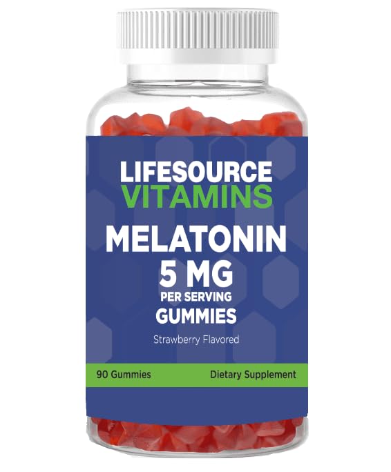 LifeSource Vitamins Melatonin 5mg Gummies, 90 Count