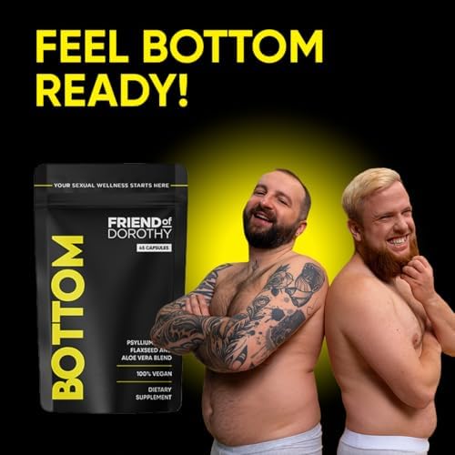 FRIEND OF DOROTHY Digestive Fiber Support for Men, Psyllium Husk & Aloe Vera 45 Capsules
