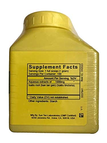 Sun Ten Ban Lan Gen (Isatis root) Powder, 3.53 Ounce