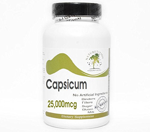 Naturetition Supplements Capsicum 25,000mcg Capsules, 200 Count
