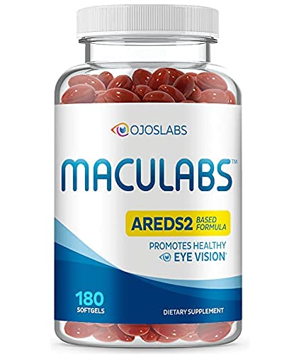 OjosLabs AREDS 2 Based Formula Eye Vitamins with Lutein & Zeaxanthin for Macular Health, 180 Softgels