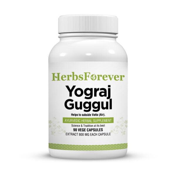 Herbsforever Yogaraj Guggulu Capsules, 90 Veg Capsules, 800mg
