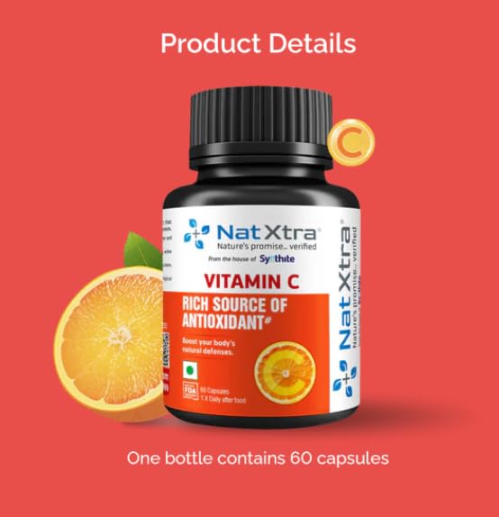 NatXtra Vitamin C Capsules 60 Count