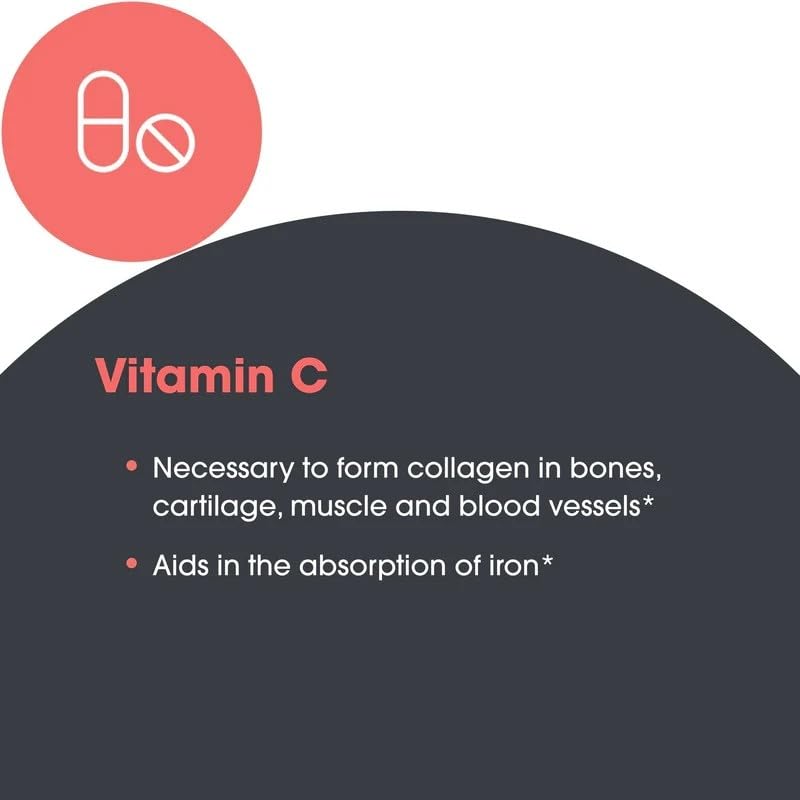 Metabolic Maintenance Vitamin C 500 mg Daily Immune & Antioxidant Support, Low-Acidity & Hypoallergenic, 90 Capsules