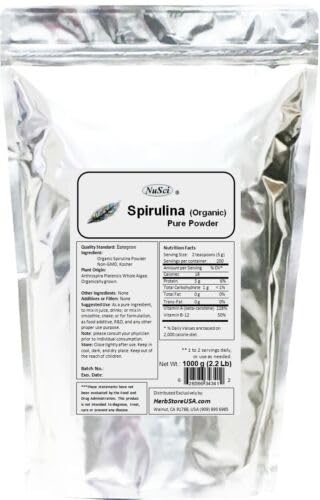 NuSci Organically Grown Spirulina Powder 35.2 oz