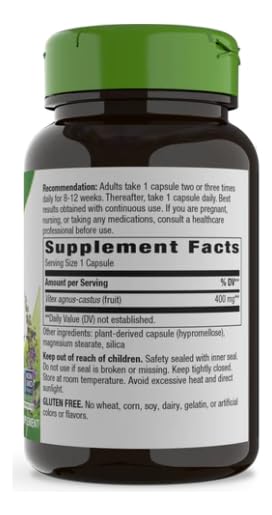 Nature's Way Vitex Fruit 400 mg Capsules, 1 Count