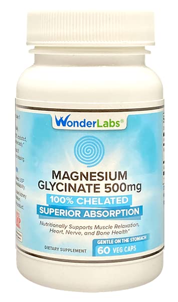 Wonder Laboratories Magnesium Glycinate 500mg Capsule, 60 Count