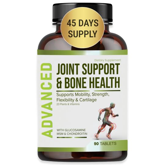 NutraPro Glucosamine Chondroitin MSM Joint Relief Supplements & Bone Health Tablet, 90 Count