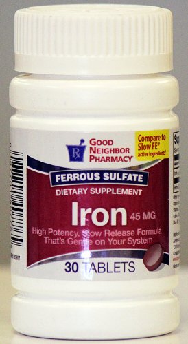 GNP Iron 45 mg Tablets, 30 Count