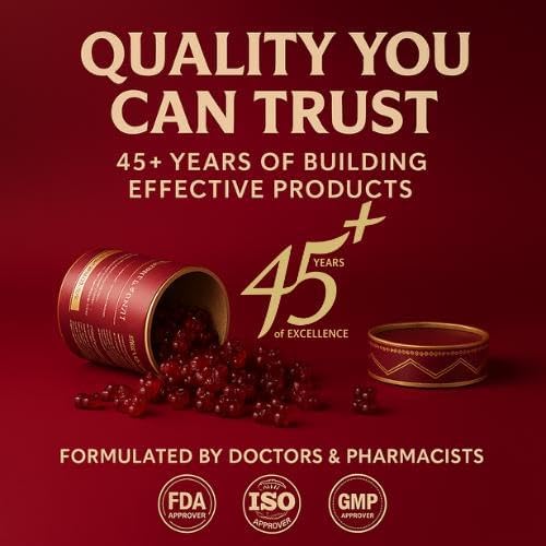 Vasu 6 in 1 Pure Himalayan Gold Shilajit Gummies 60 Count