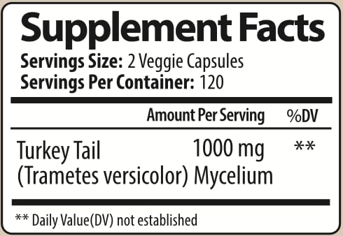 Parker Naturals Turkey Tail Mushroom Capsules 240 Capsules