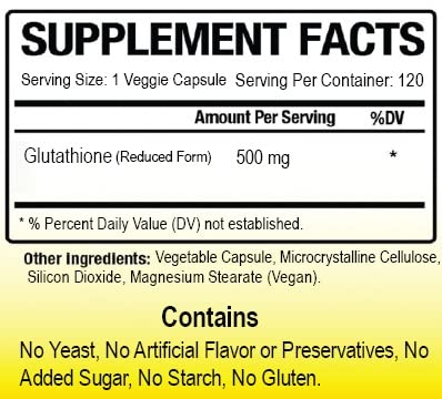 Biotech Nutritions Glutathione 500 mg Capsules 120