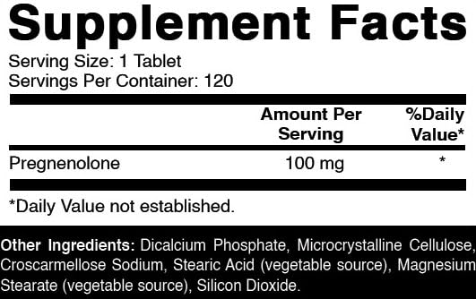 Oxify Pregnenolone 100 mg Tablets, 120 Count