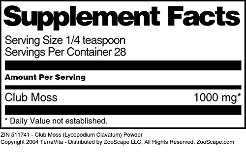 Terravita Club Moss Lycopodium Clavatum Powder, 3 Pack