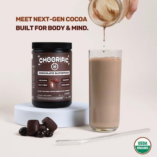 Cheerific Dark Chocolate Superfood Powder, 9.52 oz