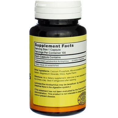 Nature's Blend Acidophilus Lactobacillin Capsules 300 Capsules