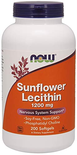 NOW Foods Sunflower Lecithin - Phosphatidyl Choline - 1,200 mg Softgels 200