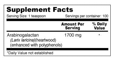 Wellness Resources Immune Plus Arabinogalactan Powder Enhanced with Polyphenols, 6 oz