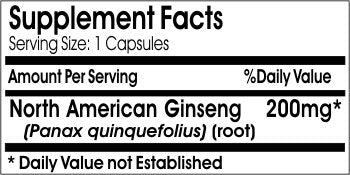 Naturetition Supplements North American Ginseng 200mg Capsules 200 Capsules
