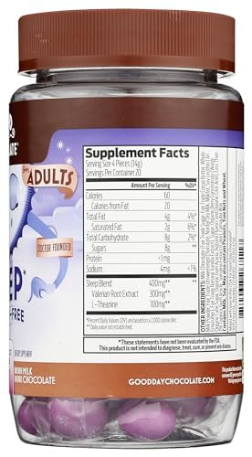 Good Day Chocolate Milk Chocolate Valerian Root Sleep Chewable 80 Count