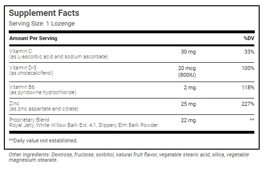 Wonder Laboratories Zinc Lozenges with Vitamin C Tablet 100 Tablets