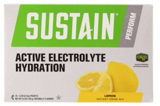 Generic Melaleuca Sustain Active Hydration - Lemon Powder, 20 Packets, 5.6 oz