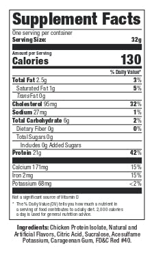 Ultimate Nutrition Chicken Protein Isolate Powder 1.13 oz