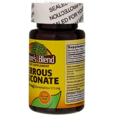 Nature's Blend Ferrous Gluconate 325 mg 1200 Tablets