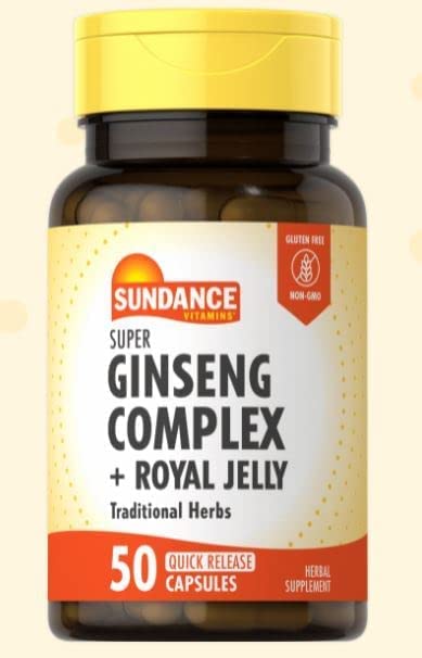 Sundance Vitamins Super Ginseng Complex Plus Royal Jelly Capsules 300