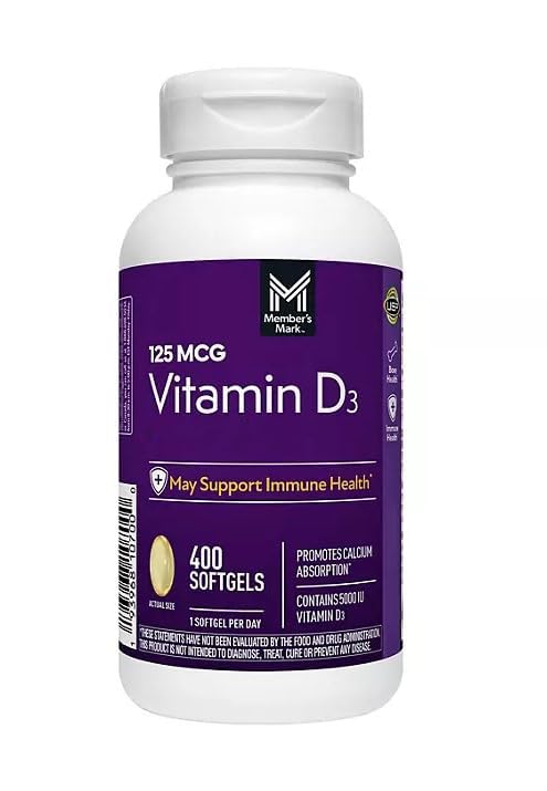 Generic Vitamin D3 125 mcg Softgel 400 Count