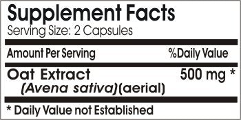 PureControl Supplements Avena Sativa 500mg, 180 Capsules