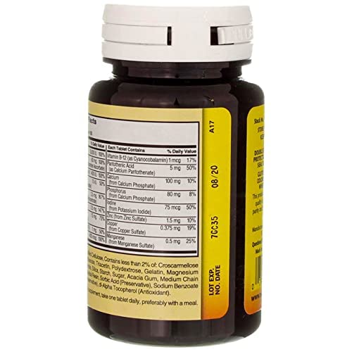 Nature's Blend Multiple Vitamin with Minerals No Iron Tablets, 100 Count
