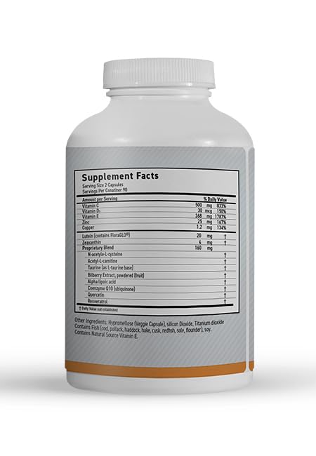 MaxiVision AREDS 2 Lutein and Zeaxanthin Supplements Capsule 180 Count